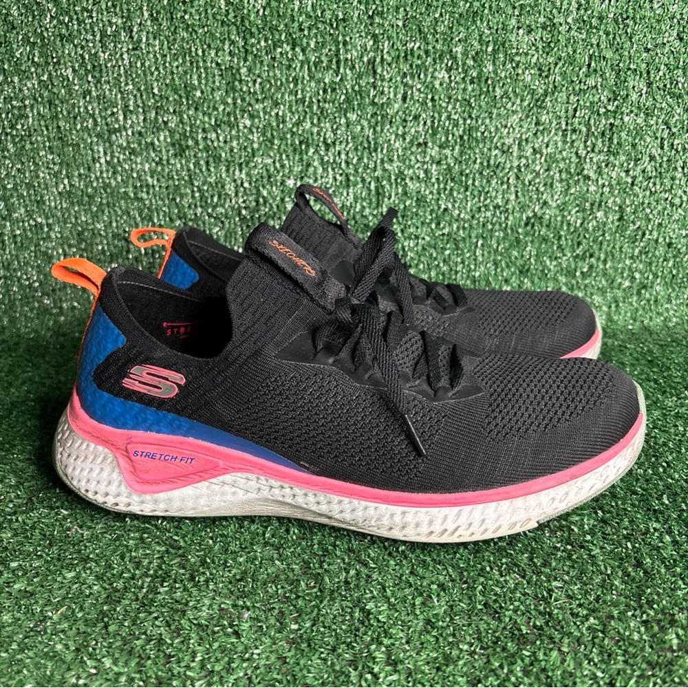 Skechers Sneakers Size 11 Solar Fuse Women Athletic Comfort Shoes Black Pink